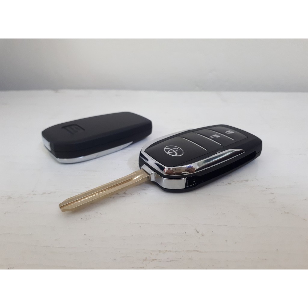 [Vỏ Chìa Khóa Toyota] Vỏ Chìa Khóa Gập 2 Nút Cho Xe Ô Tô Toyota Các Dòng Camry, Yaris, Crolla Altis, Innova và Vios