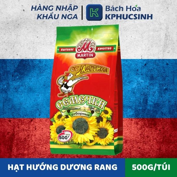 [HCM Giao Nhanh] Hạt Hướng Dương Rang Hiệu Martin 500G - Hàng Nhập Khẩu Nga (Russia)