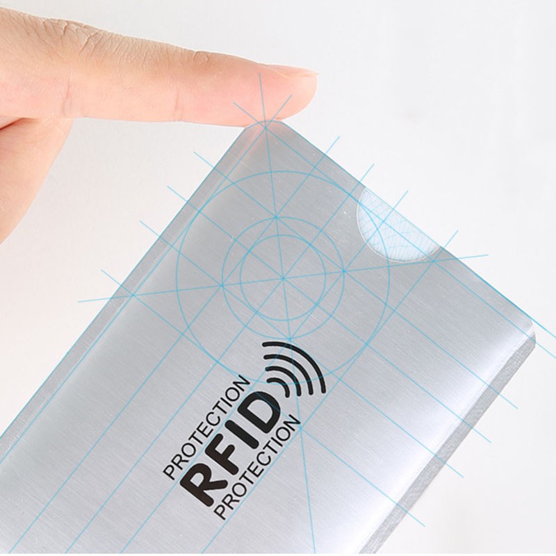 9*6.3cm Anti Rfid Wallet Blocking Reader Lock Bank Card Holder Id Bank Card Case Protection Metal Credit NFC Holder Alum
