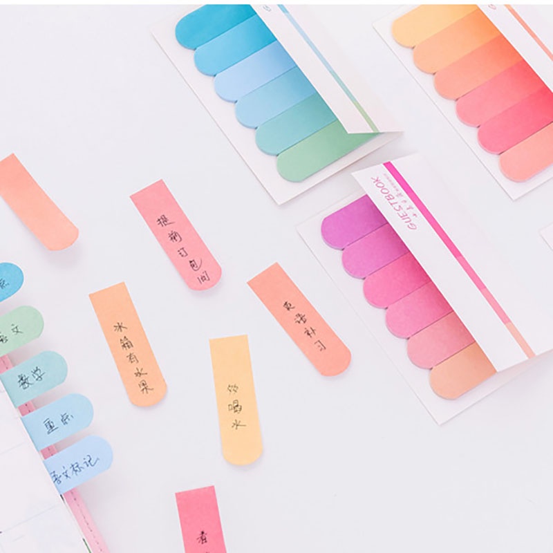 Giấy Ghi Chú Màu Gradient Sáng Tạo Phong Cách Hàn Quốc
