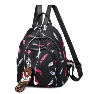Ba lô màu đen chống thấm nước chất liệu nylon LWJ005