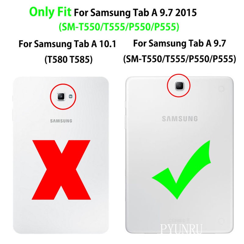Ốp Lưng Da Gập Cho Samsung Galaxy Tab A 9.7 inch T550 T555 P550 P555 SM-T550 SM-T555 SM-P550