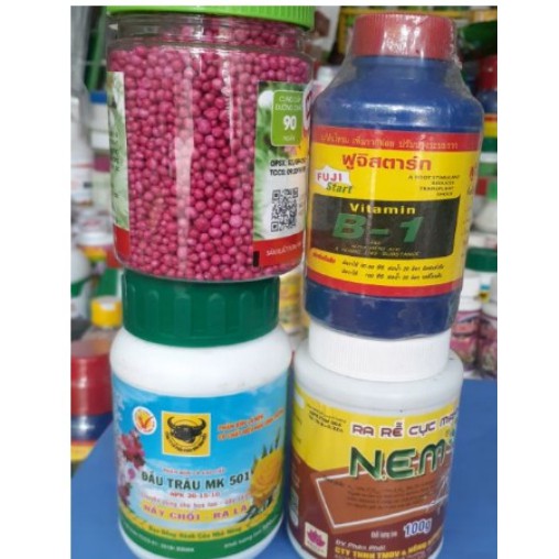 Combo bộ 4 phân bón chăm sóc hoa Lan