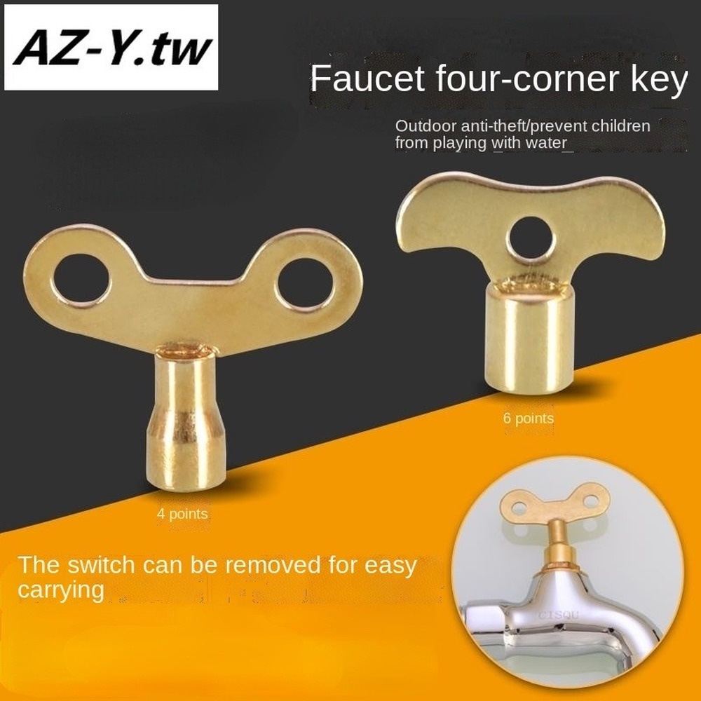 Vòi Nước Chống Trộm Có Khóa Bốn Góc 6mm