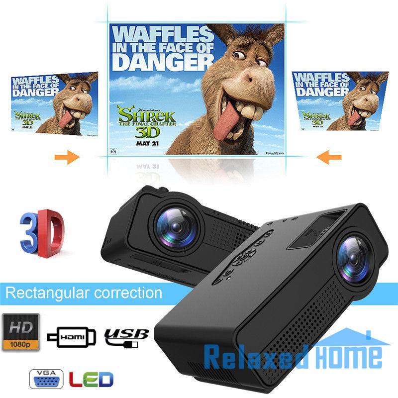 Máy chiếu mini 1080P đa phương tiện với kết nối cổng HDMI USB