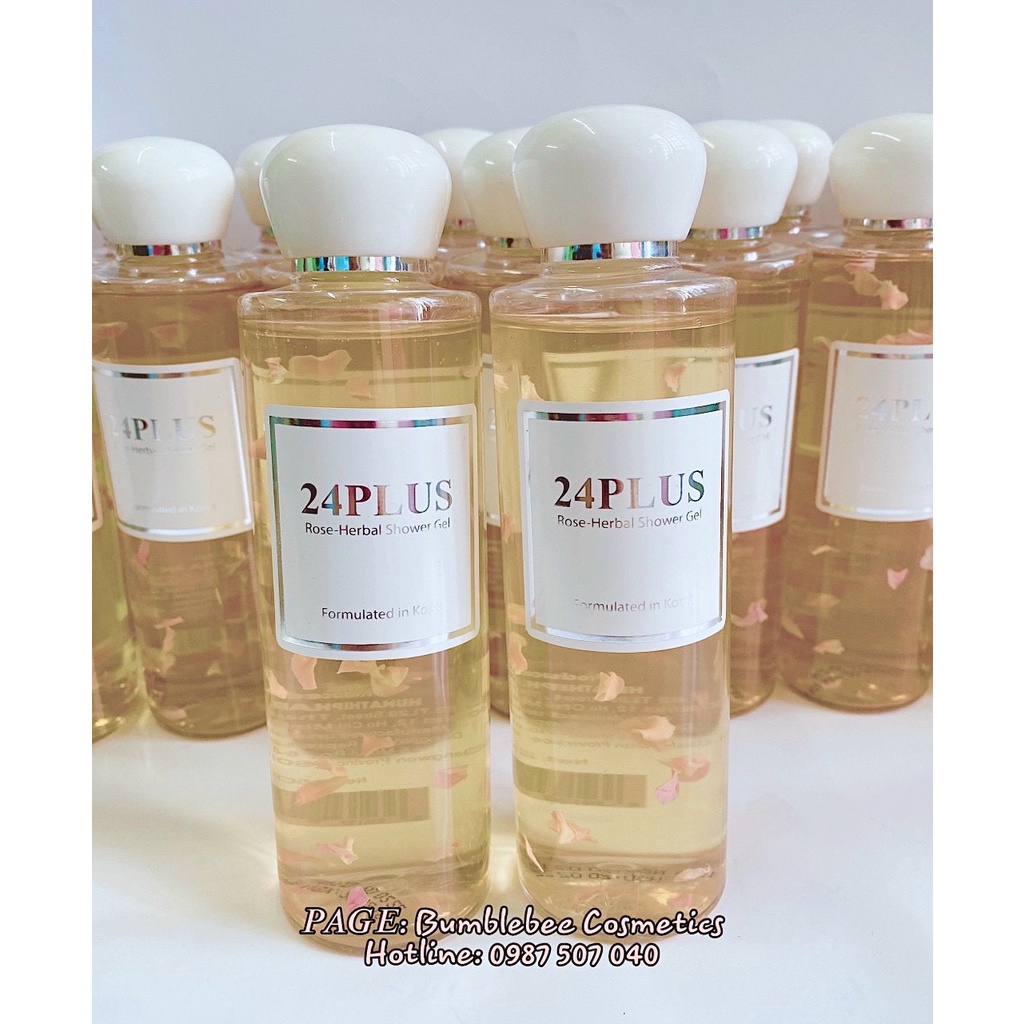 Gel Tắm Dược Liệu Hoa Hồng 24 Plus 250ml