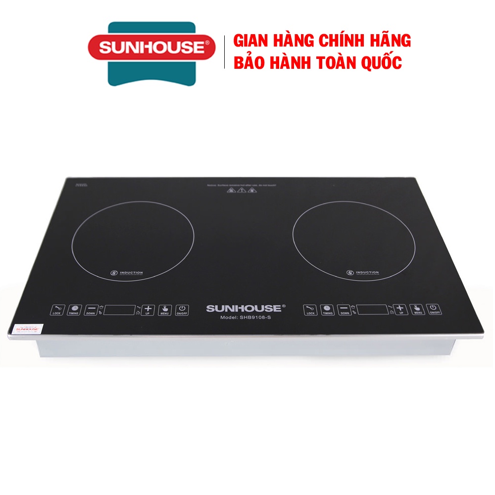 Bếp đôi điện từ Sunhouse SHB9108-S - Bảo hành 3 năm tại nhà