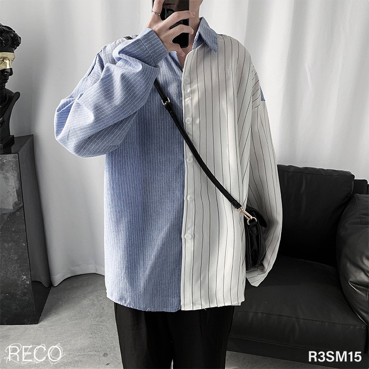 Áo sơ mi nam nữ Hàn Quốc cao cấp dáng rộng dài tay Shirt Loose R3SM15