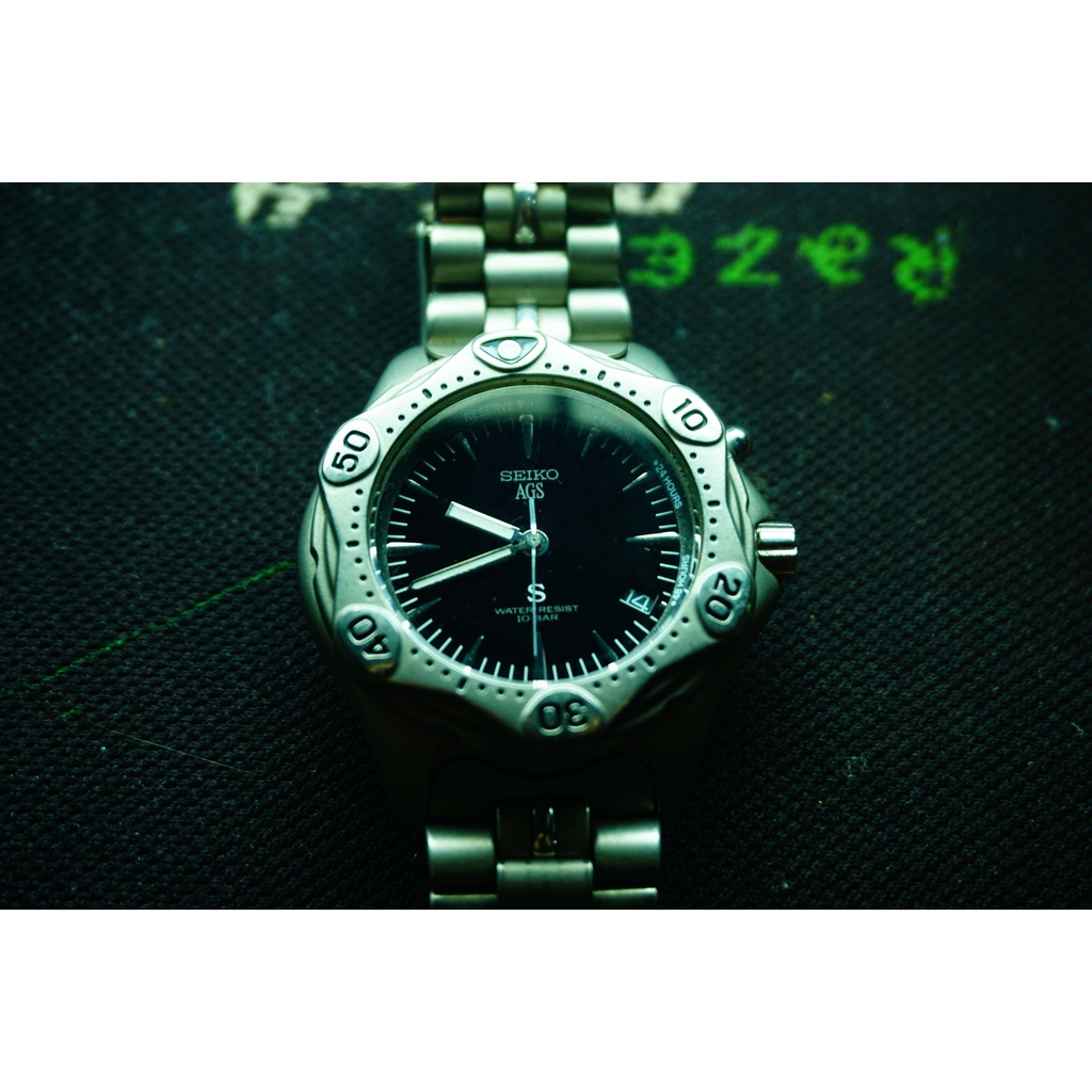 Đồng hồ Nam Seiko Mod AGS  Titanium Cal:5m22-Dial:SUS 5m22