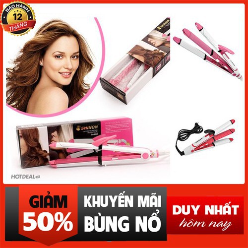 💥[BẢO HÀN 1 NĂM]💥Máy Làm Tóc Shinon Hàn Quốc Uốn Duỗi Bấm 3IN 1 Hàng Chính Hãng 💥SIÊU HOT💥