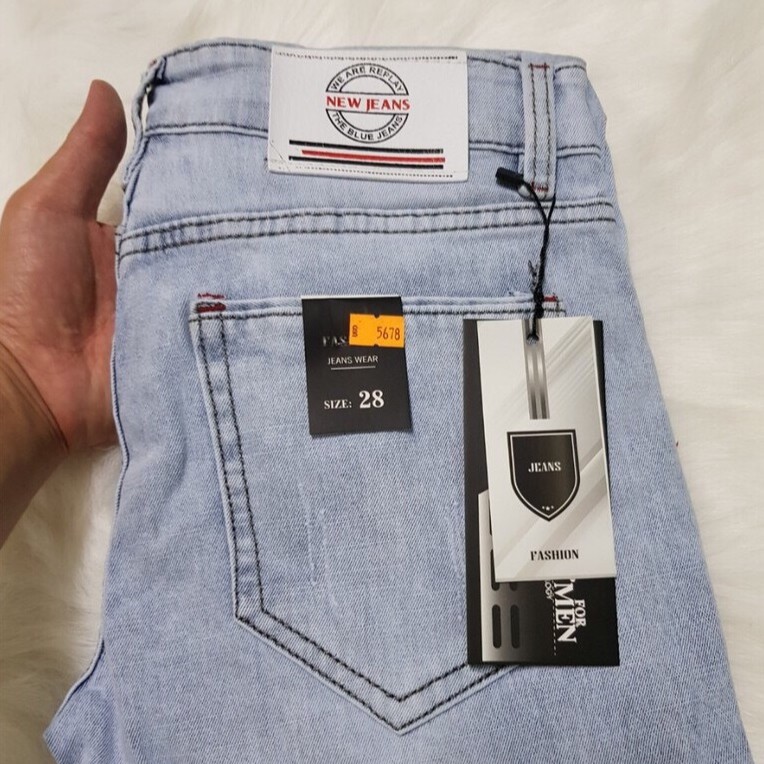 JEANS NAM MẪU Quần Jean Nam xanh nhạt Quần Jean Nam Hàn Quốc Cao Cấp Ống côn Wat Quynhha | BigBuy360 - bigbuy360.vn