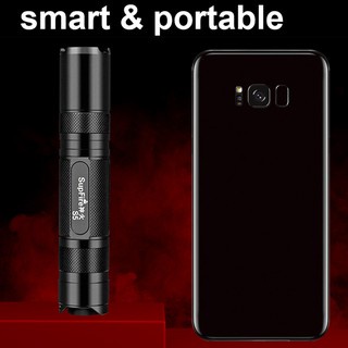 Đèn pin SUPERFIRE S5 mini sạc lại được nhiều chế độ điều chỉnh chống thấm nước tiện lợi cho cắm trại/ ngoài trời