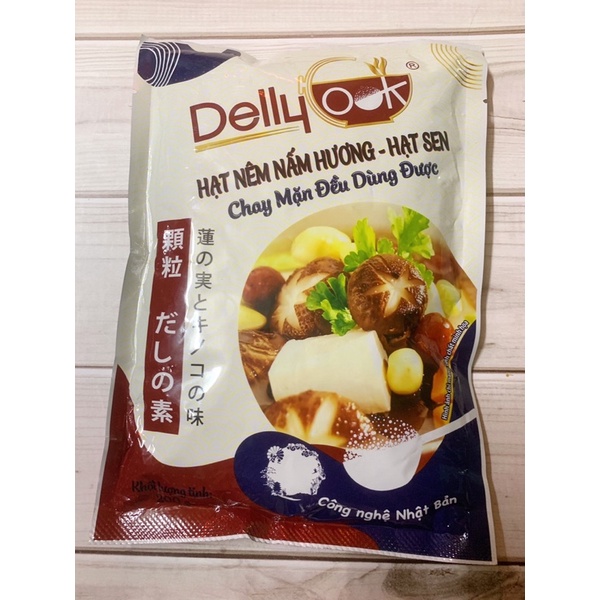 Hạt nêm nấm hương, hạt sen Delli Cook nấu món chay và mặn