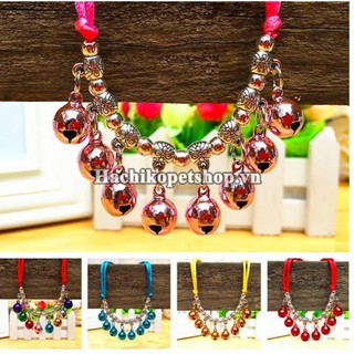 VÒNG CỔ CHÓ MÈO NHIỀU CHUÔNG SIÊU SANG