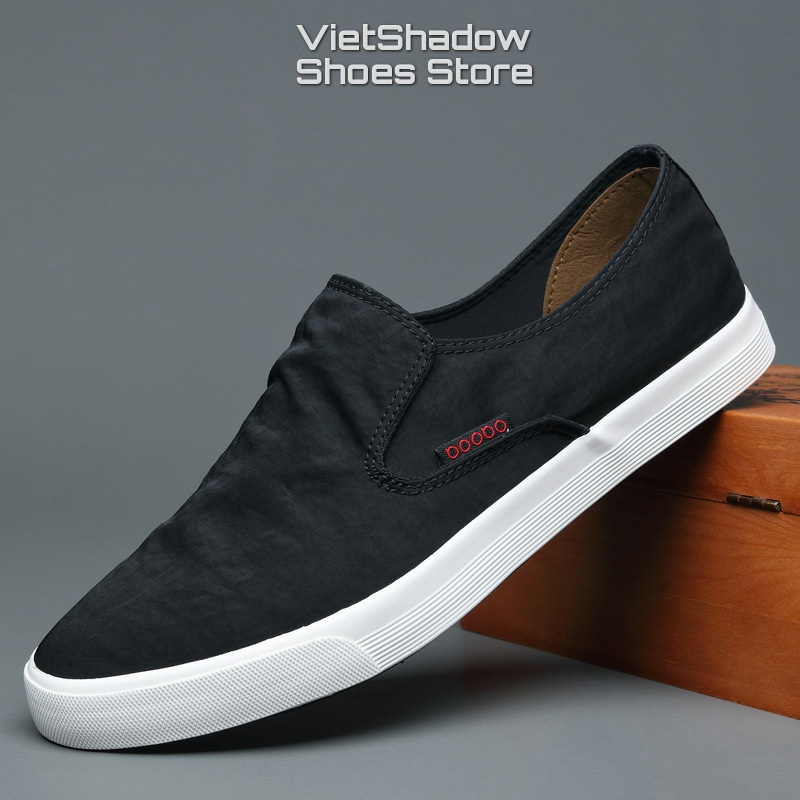 Giày slip on vải nam BAODA chất liệu vải polyester cao cấp 8 màu tuyệt đẹp - Mã SP 20042