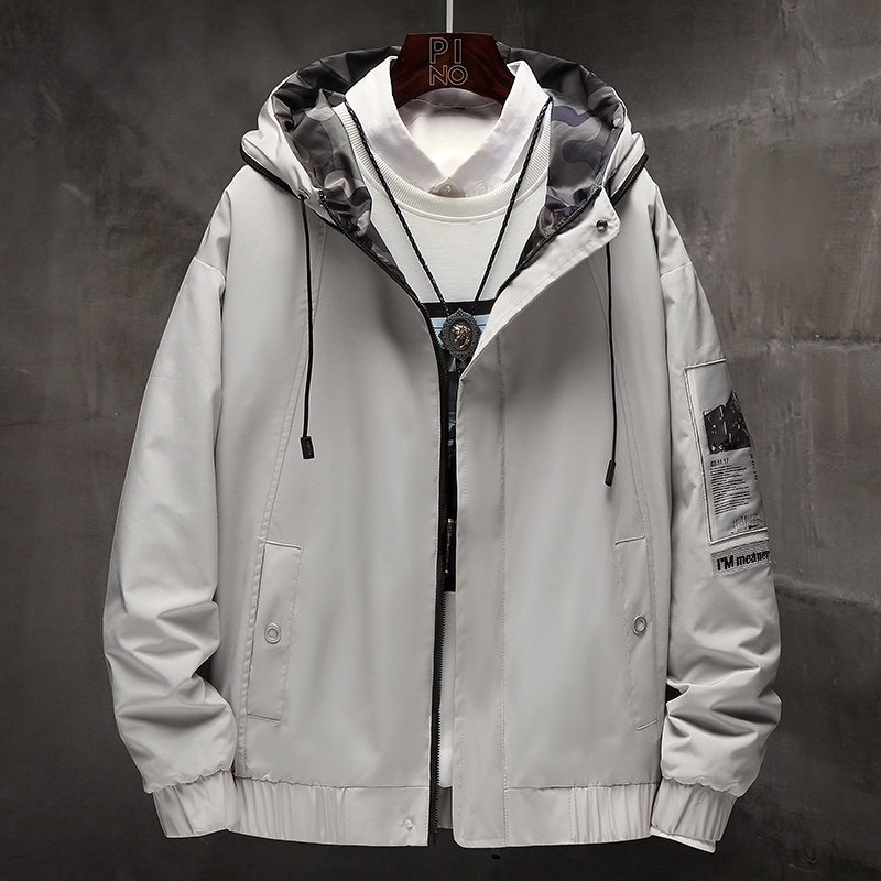 Áo khoác thời trang có mũ trùm đầu phong cách Hàn Quốc đơn giản cho nam J855A | BigBuy360 - bigbuy360.vn