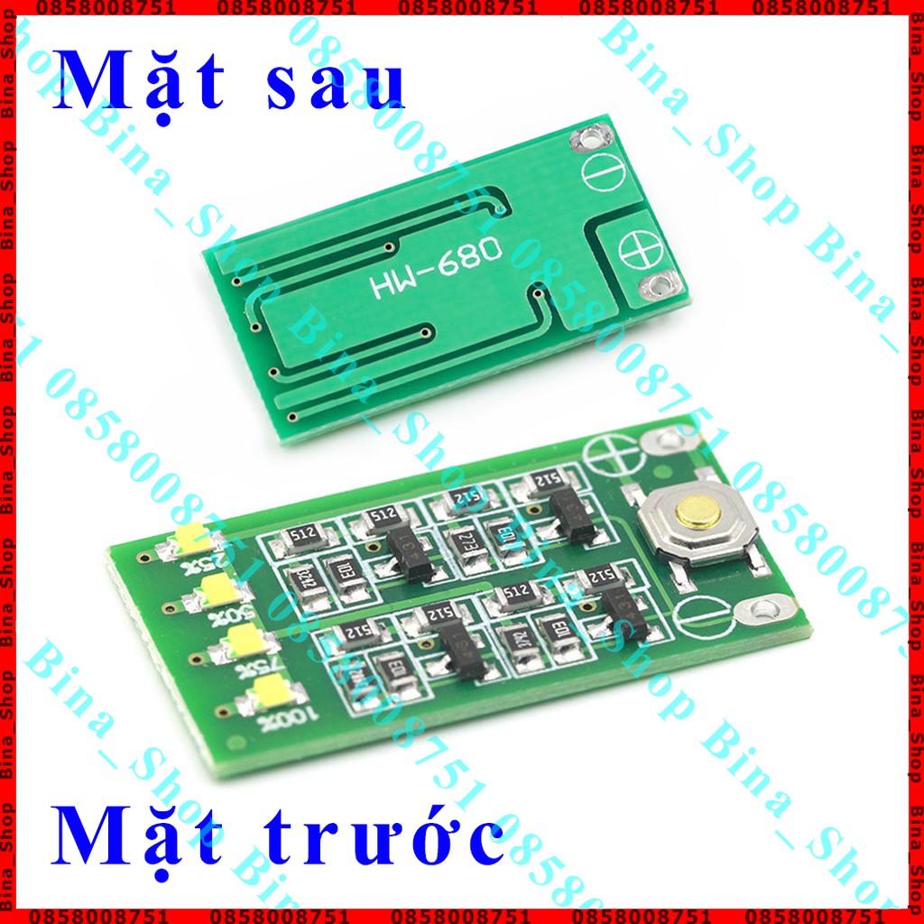 Mạch báo pin 3S 11.1V-12.6V đèn báo mức dung lượng