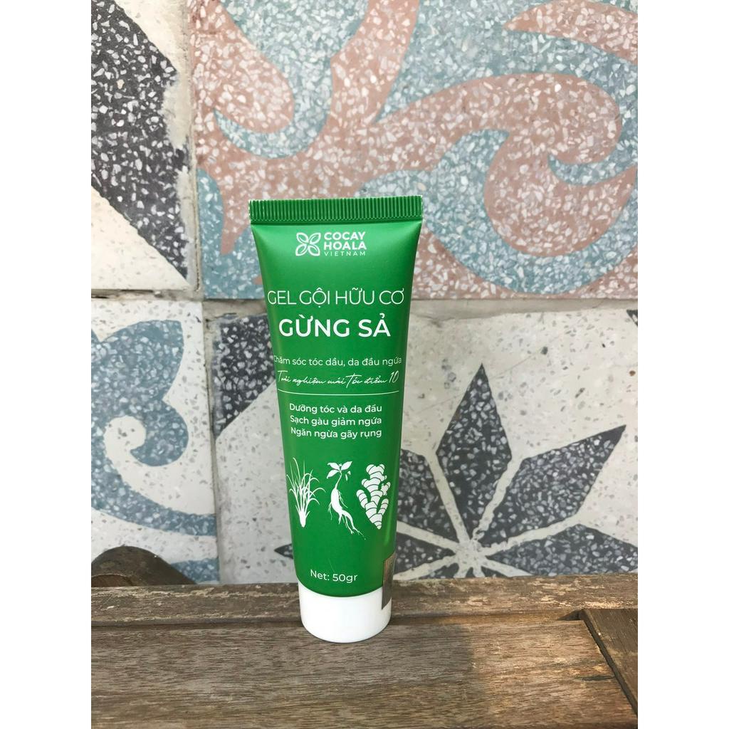 COMBO GỘI XẢ HỮU CƠ GỪNG SẢ _ CỎ CÂY HOA LÁ 50g - Hàng chính hãng Superbox Shop