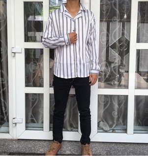 Áo sơ mi lụa kẻ sọc