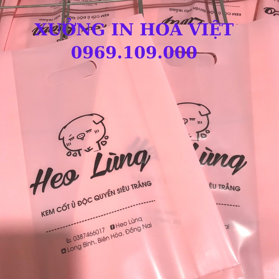 Túi nilong hạt xoài PE màu hồng Pastel 1kg hàng đẹp_ Xưởng có nhận in theo yêu cầu