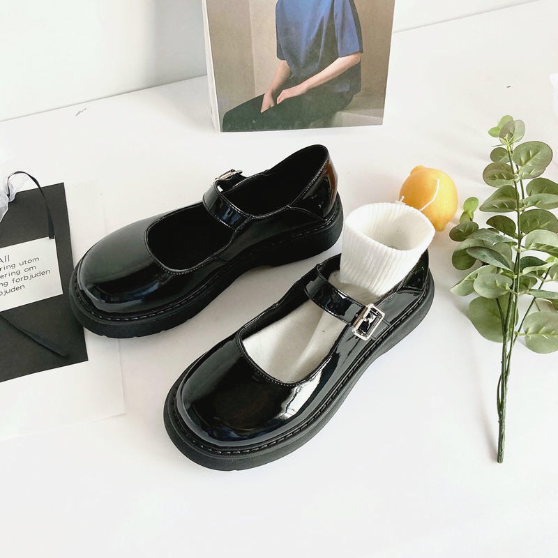 Giày nữ, Giày mary da bóng quai cài ngang xinh xẻo dễ phối đồ