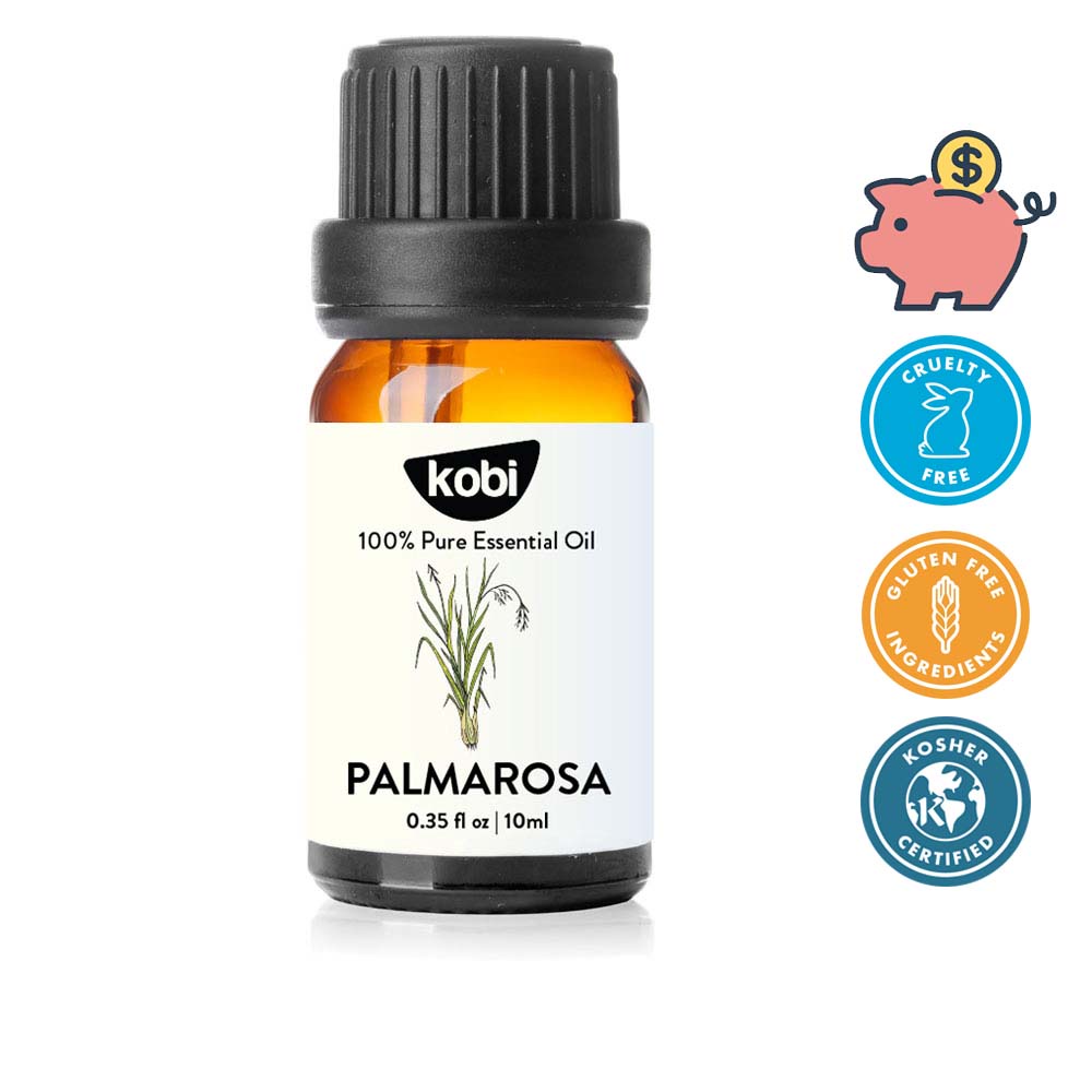  Tinh dầu Sả hoa hồng Kobi Palmarosa essential oil giúp thư giãn, khử mùi, làm thơm phòng -10ml