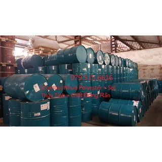 Nhựa polyester 8201 + sợi thủy tinh + km chất đóng rắn