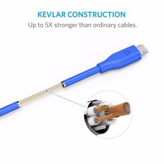 [Freeship toàn quốc từ 50k] Cáp sạc siêu bền ANKER Powerline Micro-USB 0.3m cho Android (Xanh dương)