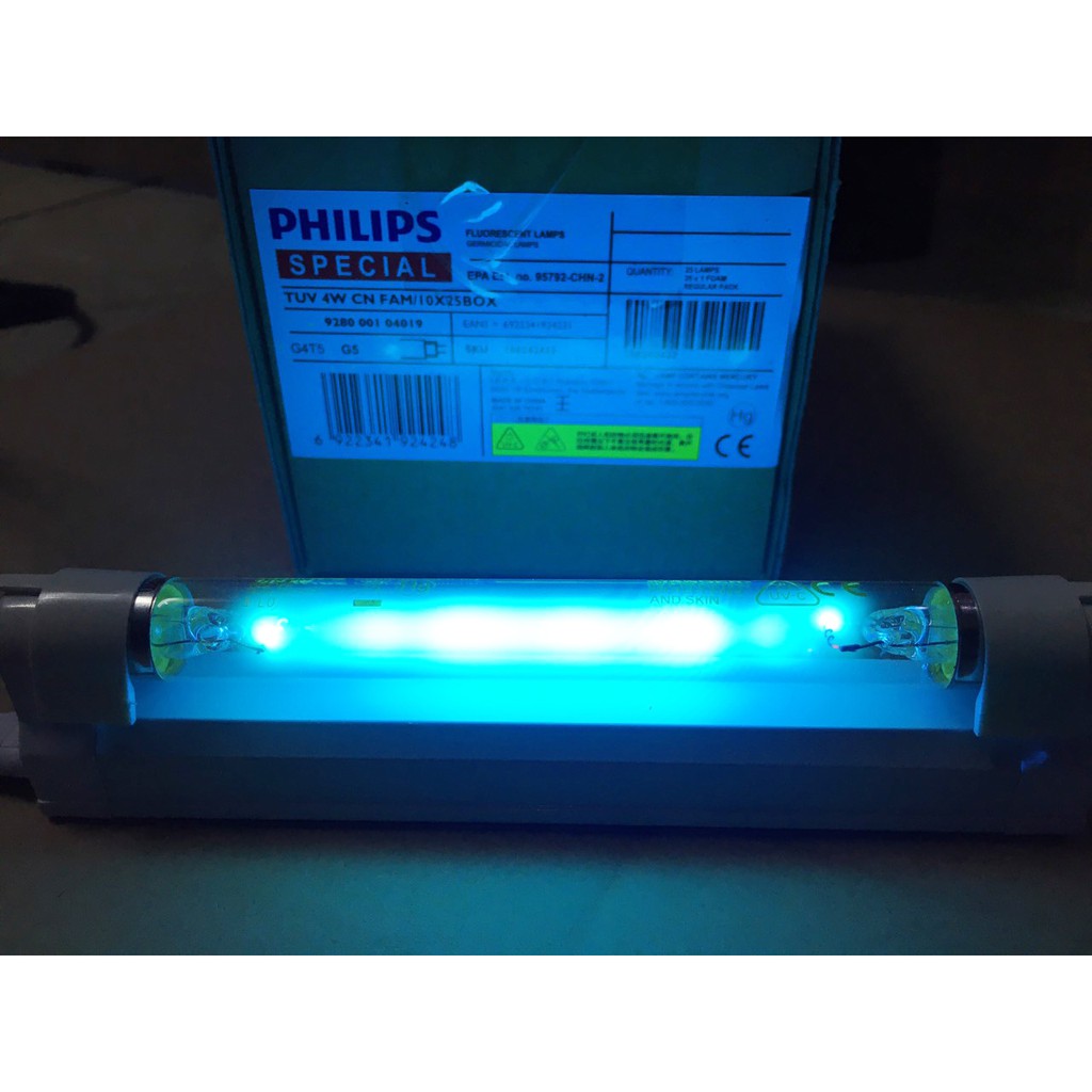 Bóng đèn UV diệt khuẩn không khí Philips 4W - Thay cho bóng đèn máy tiệt trùng bình sữa