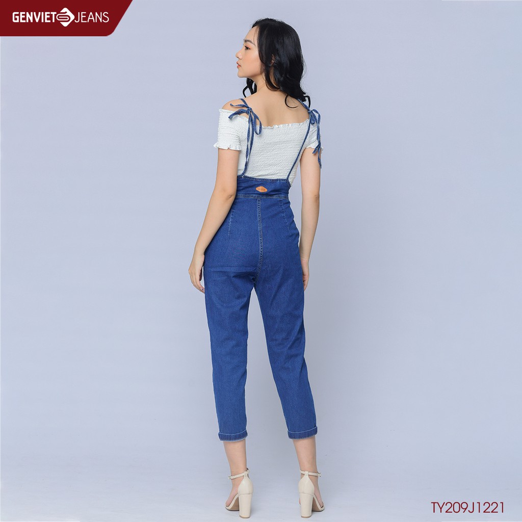 Quần yếm jeans TY209J1221 GENVIET JEANS