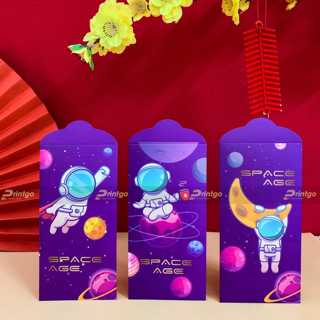Lì xì Phi hành gia Space Age 6 cái