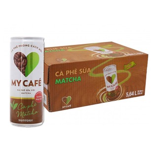 Thùng 24 lon cà phê sữa Matcha My Cafe 235ml