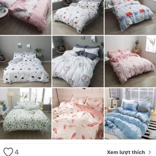 Set Chăn Ga Gối Cotton Poly Nhập Khẩu