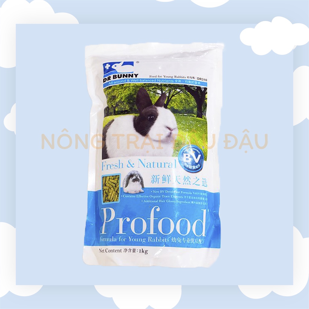 Cỏ Nén Thức Ăn Cho Thỏ ProFood Giàu Chất Xơ, Bổ Sung Dinh Dưỡng Toàn Diện 1kg - DR310, DR312