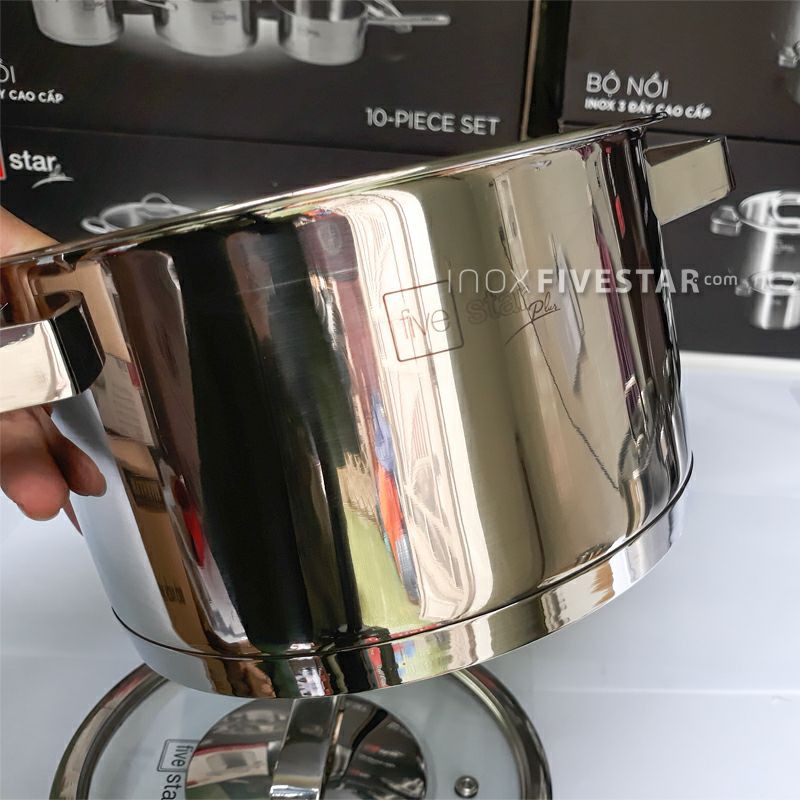 [ BẢO HÀNH 1 NĂM]Nồi inox 304 Fivestar 16-18-20-24cm-đun từ-giữ nhiêt tốt an toàn sức khỏe