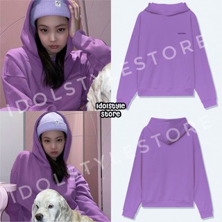 áo nỉ mũ tím như Jennie Blackpink