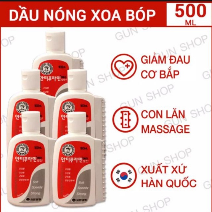 Dầu Nóng Xoa Bóp Hàn Quốc Chai Đỏ Đau Nhức Xương Khớp