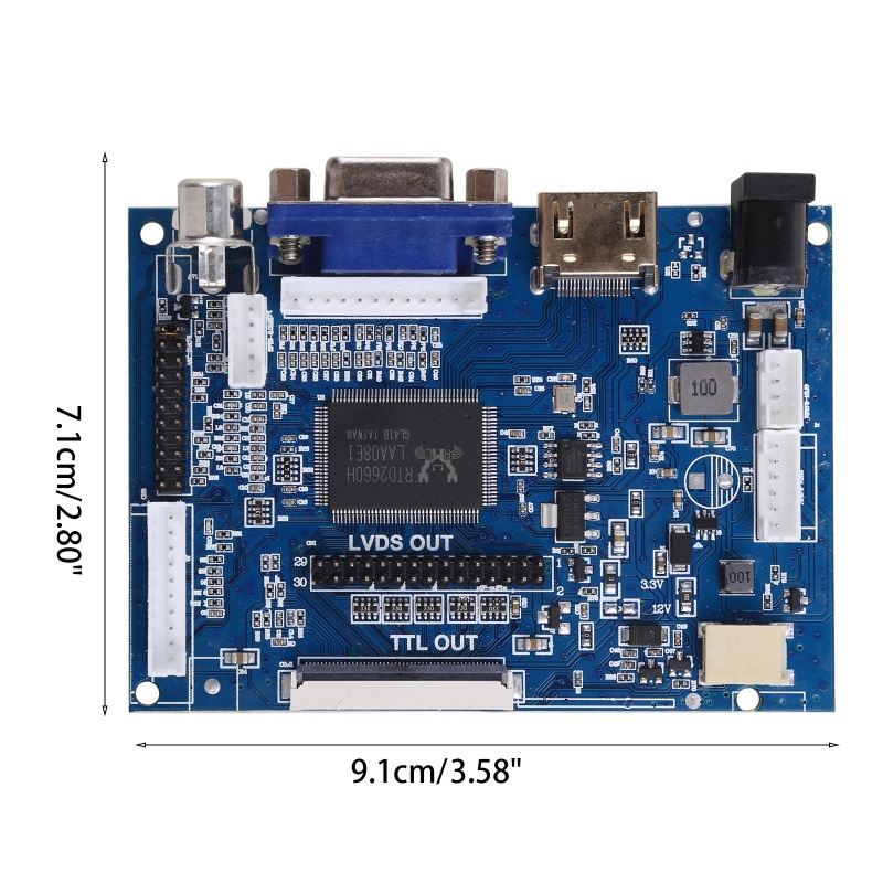 Bảng Mạch Điều Khiển Màn Hình LCD TTL LVDS VGA 2AV 50P Cho AT070TN90