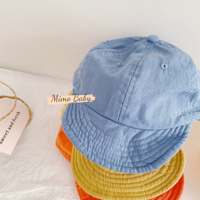 Mũ lưỡi trai vải mềm màu trơn cá tính cho bé MH131 Mimo Baby