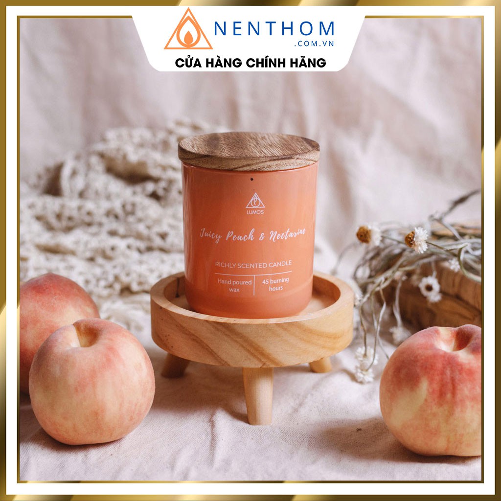 Nến thơm xuất khẩu Lumos (JUICY PEACH &amp; NECTARINE) Nến sáp tự nhiên - NT117