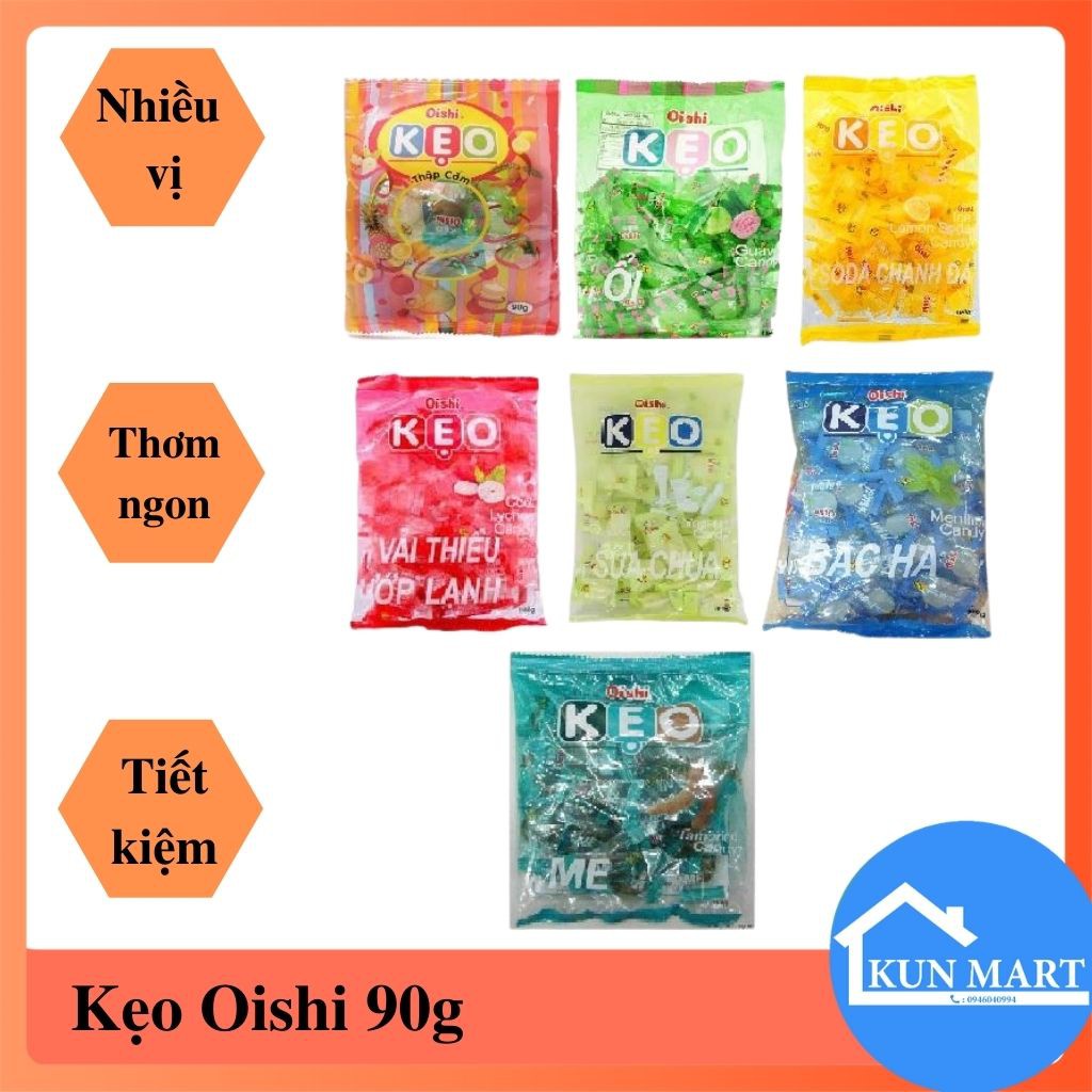 Kẹo Oishi Các Vị Thơm Ngon Gói 90g