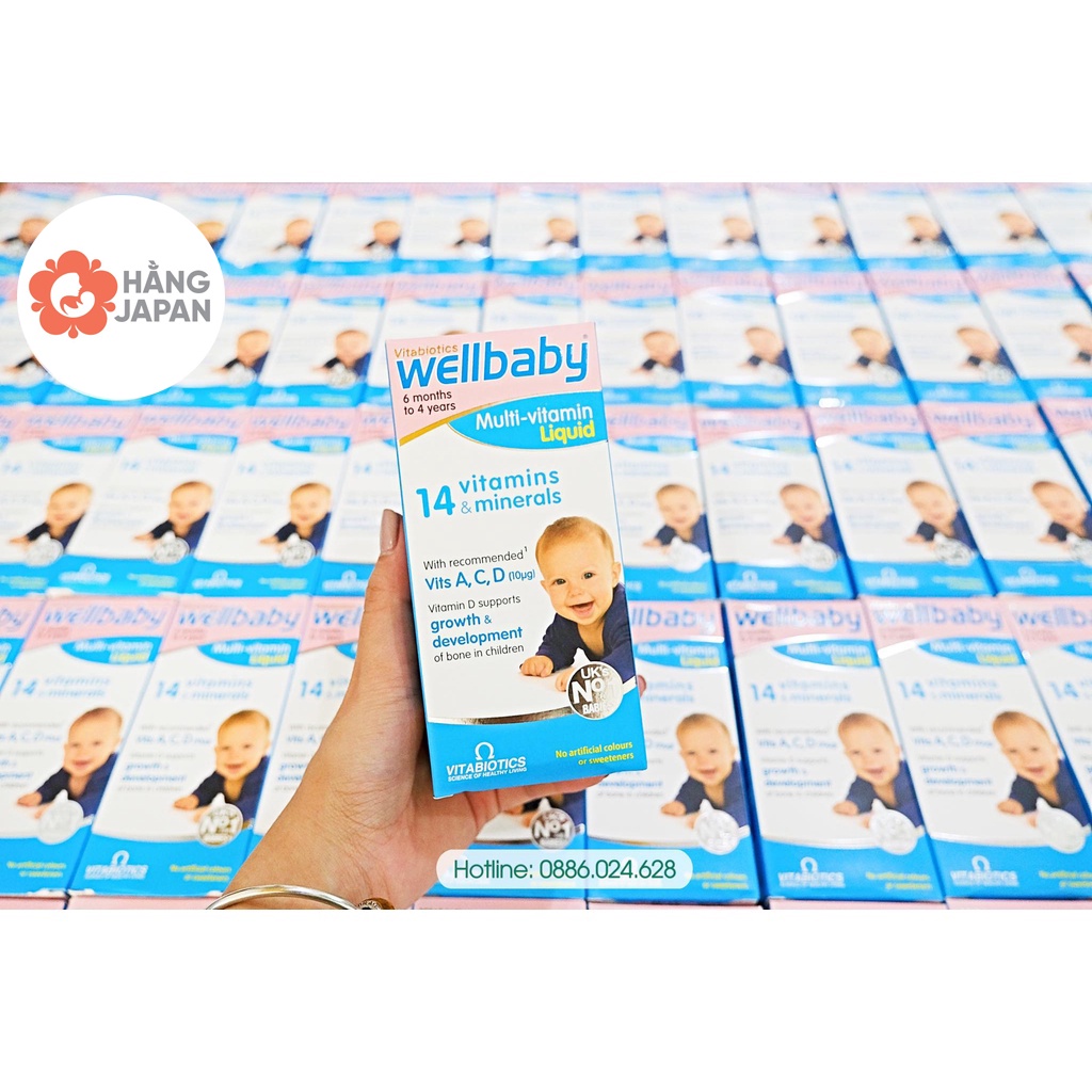 Vitamin tổng hợp cho bé Wellbaby Multi 14 Vitamin từ 6 tháng tuổi trở lên Hàng ANH