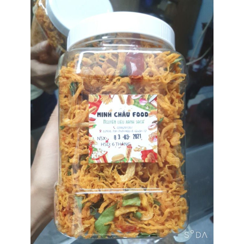 500gr Khô gà lá chanh ớt cay loại 1