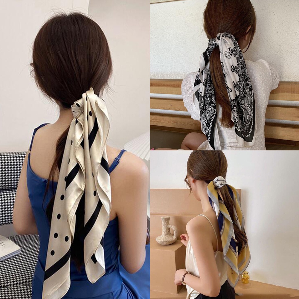 Khăn quàng bằng polyester giả lụa in họa tiết Bohemian cổ điển thời trang cho nữ