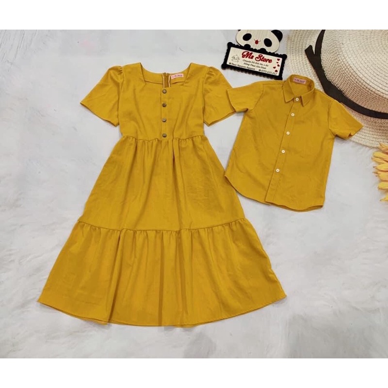 Set Mẹ Bé & Gia Đình - Vàng Nút