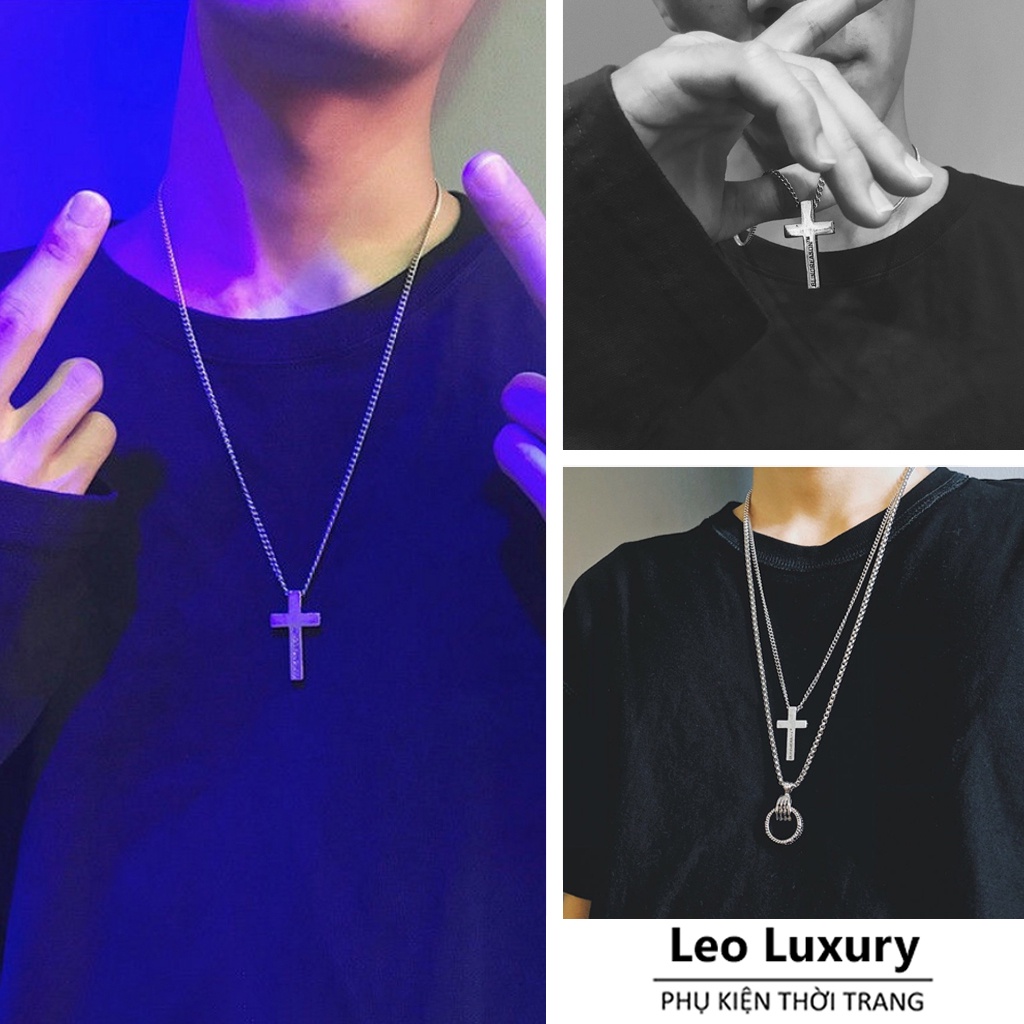 Dây chuyền nam nữ mặt thánh giá - xương bàn tay, phong cách thời trang cá tính siêu ngầu