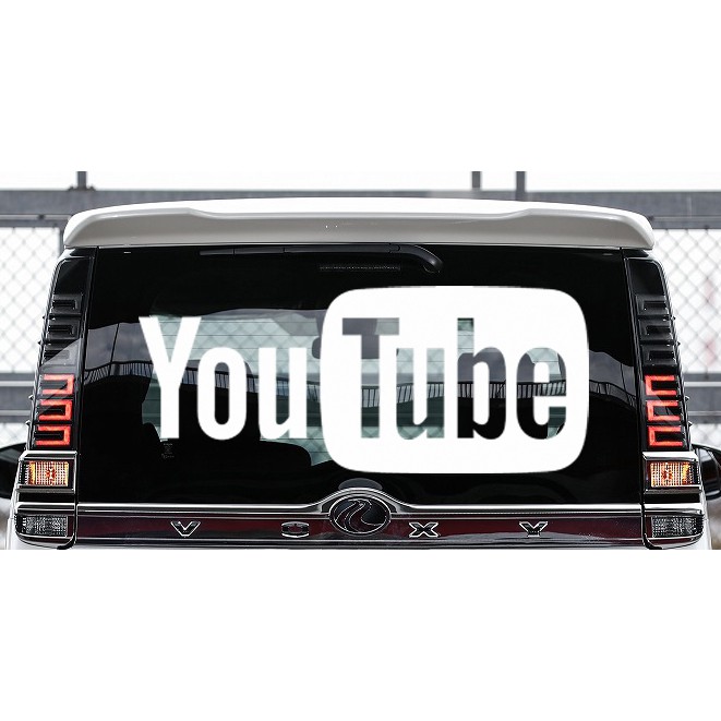 Sticker Dán Trang Trí Xe Hơi Hình Youtube Độc Đáo