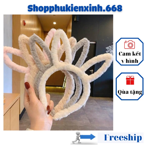 Lông Tai Thỏ Phong Cách Hàn Quốc Xinh Xắn Cho Nữ