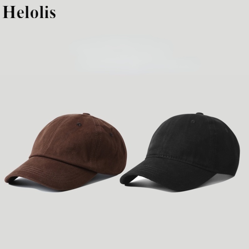 Mũ lưỡi trai Helolis mềm mại màu trơn phong cách Hàn Quốc cổ điển sành điệu cho cả nam và nữ