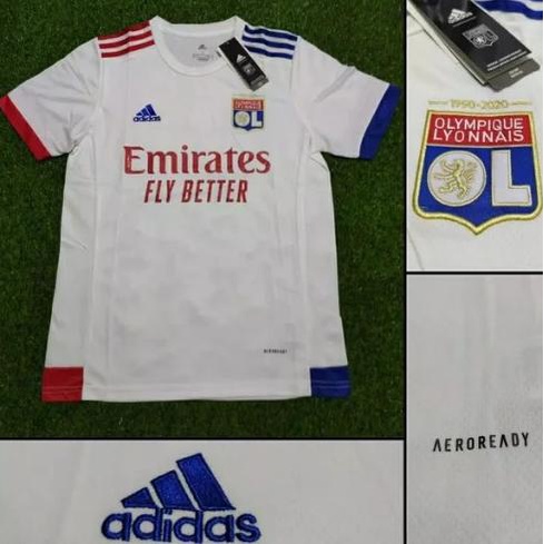 Lyon HOME 2020 / 2021 Bộ Quần Áo Bóng Đá Cao Cấp Chính Hãng